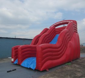 T8-753 Red and Blue Commercial Inflatable Dry Slide