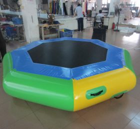 T10-225 outside playground for jumping trampoline PVC material floating block durable inflatable water trampoline