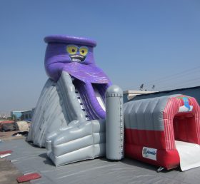 T8-1091 Cartoon Climbing Game Inflatable Slide