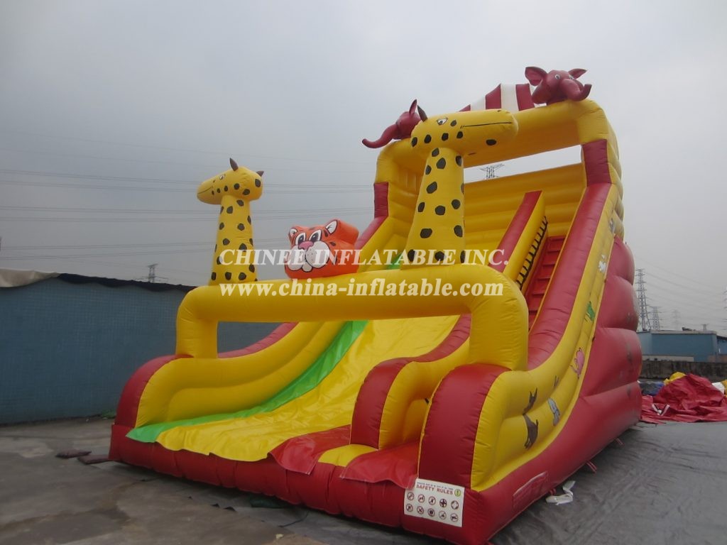 T8-1409 Jungle Theme Inflatable Giant Slide