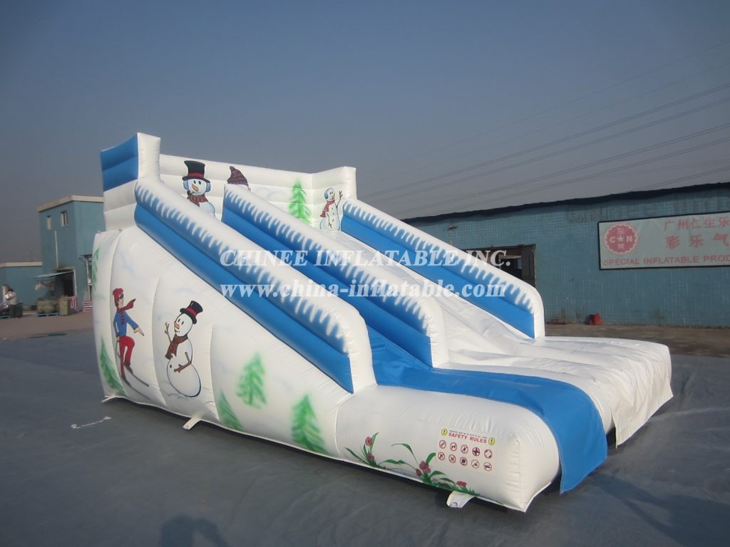 T8-655 Winter Snowman Theme Inflatable Dry Slide