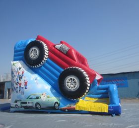 T8-381 High Quality Monster Trucks Inflatable Slide