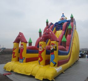 T8-1212 Clown Themed Inclatable Castle Slides