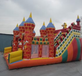 T8-379 Disney Inflatable Slide Red Castl...