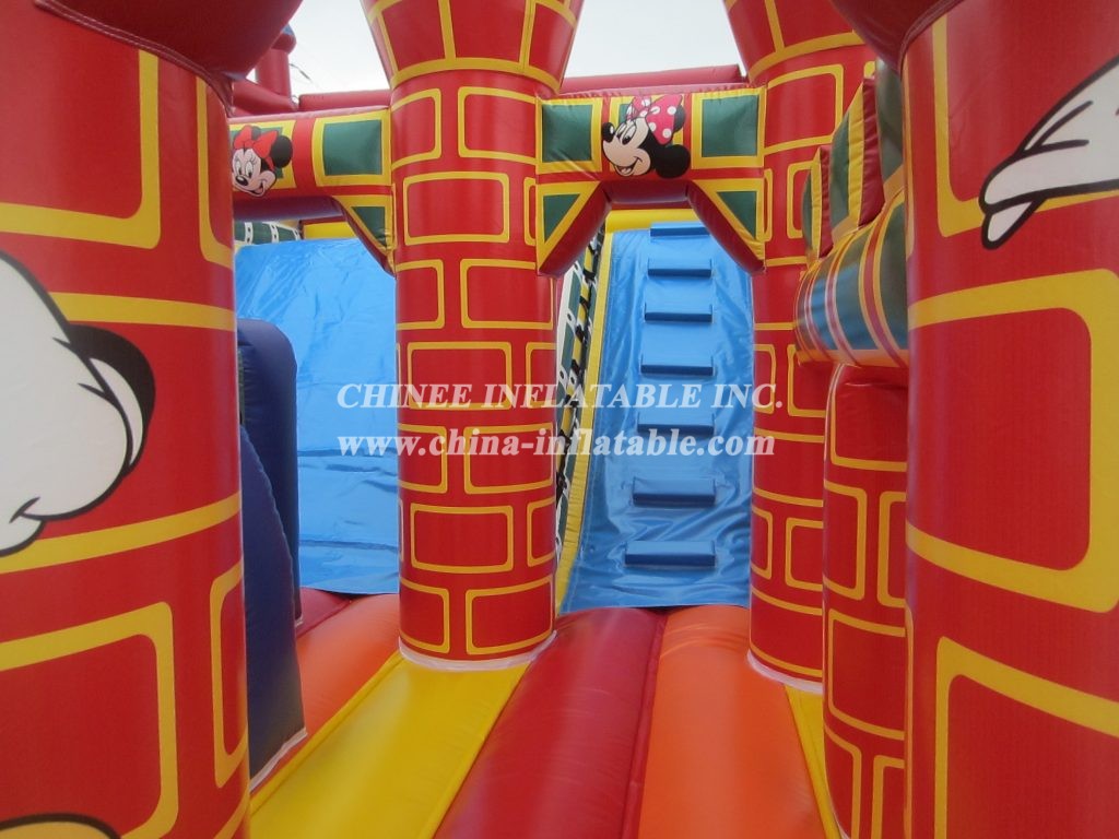 T8-379 Disney Inflatable Slide Red Castle Slide