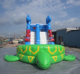 T8-1428 Cartoon Turtle Inflatable Slide
