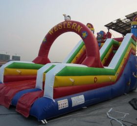 T8-467 High Quality Western Giant Inflatable Slide Double Lane Slide
