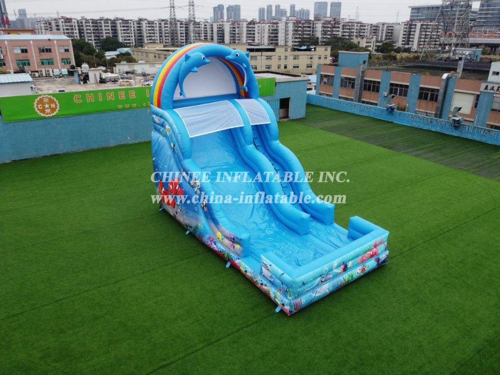 T8-1403 🐠🐟Clownfish theme inflatable slide