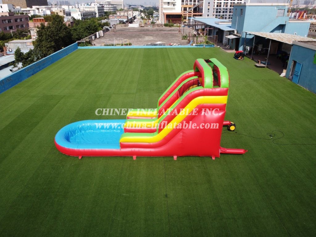 T8-569 commercial slide with water pool for kids inflatable slide