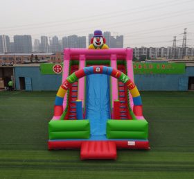 T8-1210 Funny Clown Inflatable Slides
