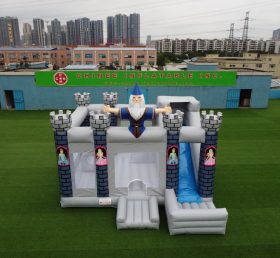 T2-346 Princess theme combo inflatable castle bounce house with slide