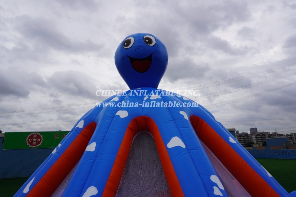 T2-2471 Giant Octopus inflatable bounce house jumping castle kids playground