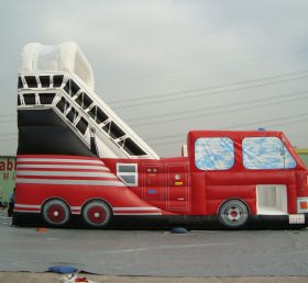 T8-525 Firetruck inflatable slide
