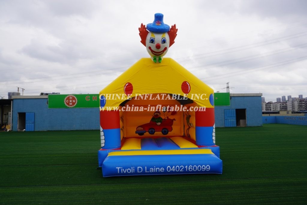 T2-2835 Inflatable bouncers clown theme jumping house for kids