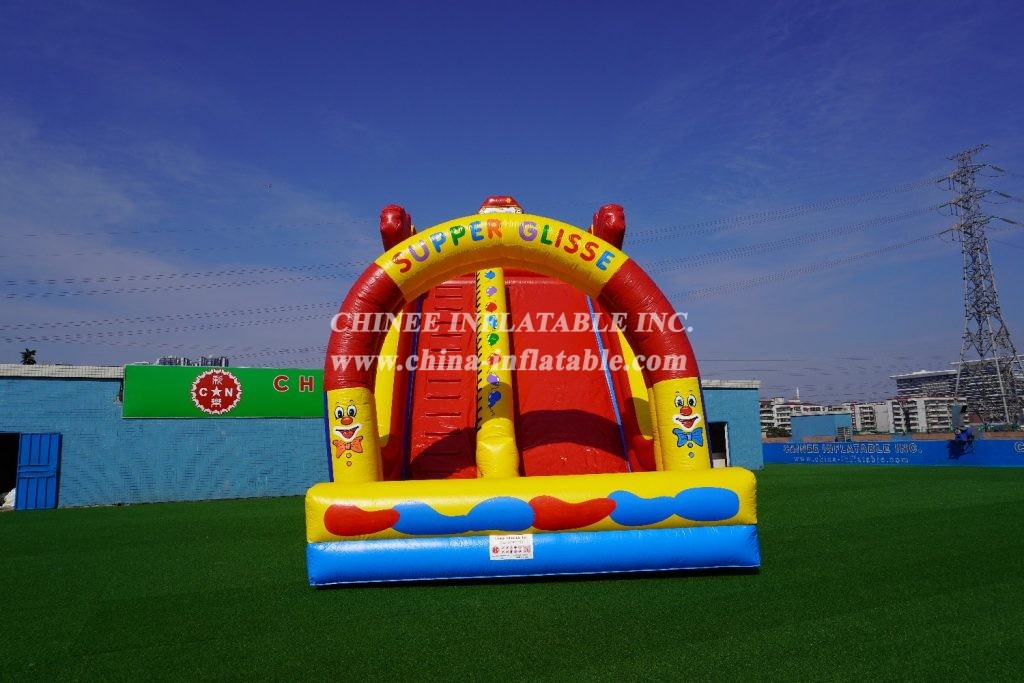 T8-1411 Residential Birthday Clown Inflatable Slide