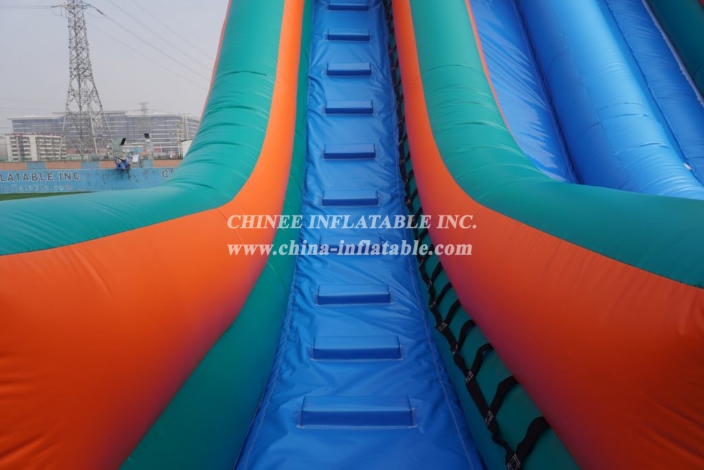 T8-527B Tropical inflatable water slip and slide rainbow palm tree wet slide