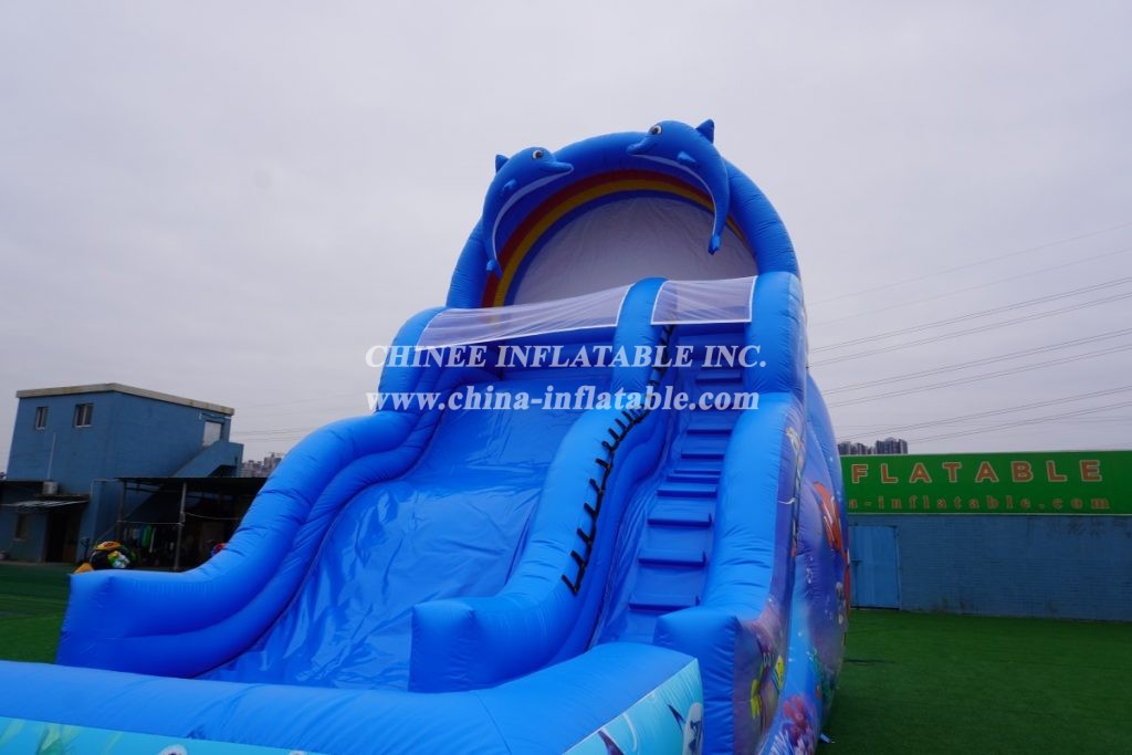 T8-1403 Clownfish theme inflatable slide