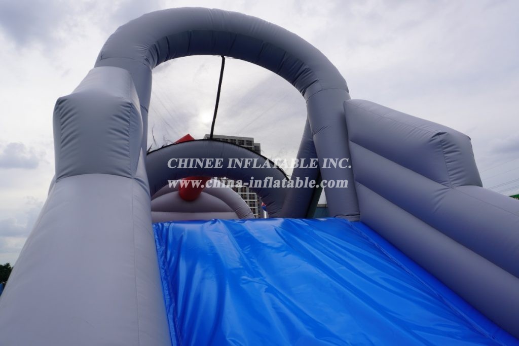 T7-329 Inflatable Obstacles Courses Halloween castle slide