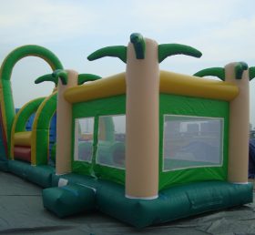 T7-417 Jungle Theme Inflatable Obstacles Courses