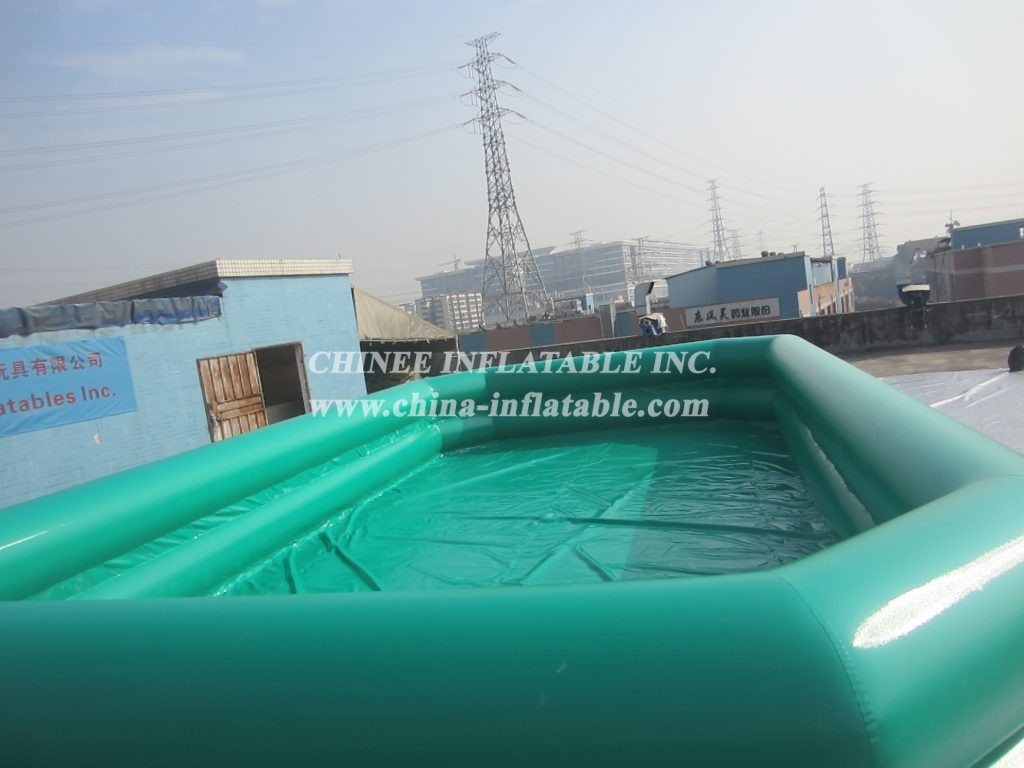 pool2-512 Two Layer Long Green Inflatable Pool