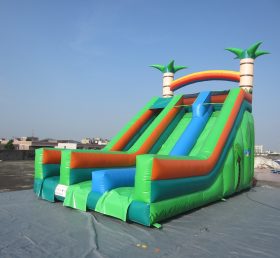 T8-322 Jungle Theme Giant Inflatable Dry Slide
