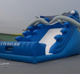 T10-130 Dolphin Giant Inflatable Water Slides