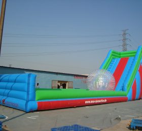 T11-117 commercial grade inflatable dry water slide for kids and adults