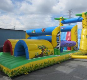 T2-10 jungle theme inflatable obstacle course