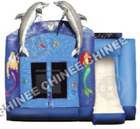 T5-115 Disney Mermaid&Dolphin Bouncy Castle With Slide