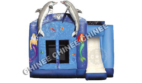 T5-115 Disney Mermaid&Dolphin Bouncy Castle with slide