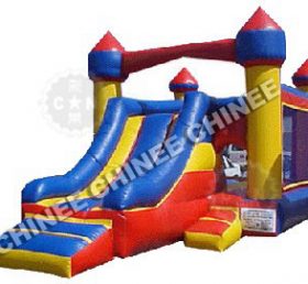 T5-119 inflatable castle bounce house with slide