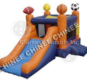 T5-154 sport game inflatable bounce house combo with slide