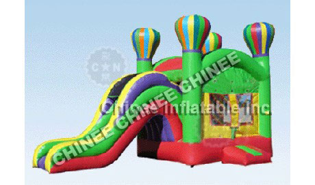 T5-169 colorful balloon inflatable bounce house with slide combo