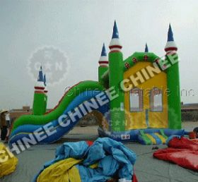T5-175 inflatable castle bounce house with slide