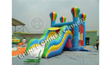 T5-182 color balloon inflatable combo slide