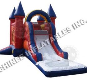 T5-198 inflatable castle bounce house with slide