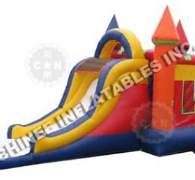 T5-201 inflatable castle bounce house with slide