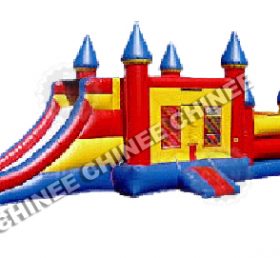 T5-224 inflatable castle bounce house with slide