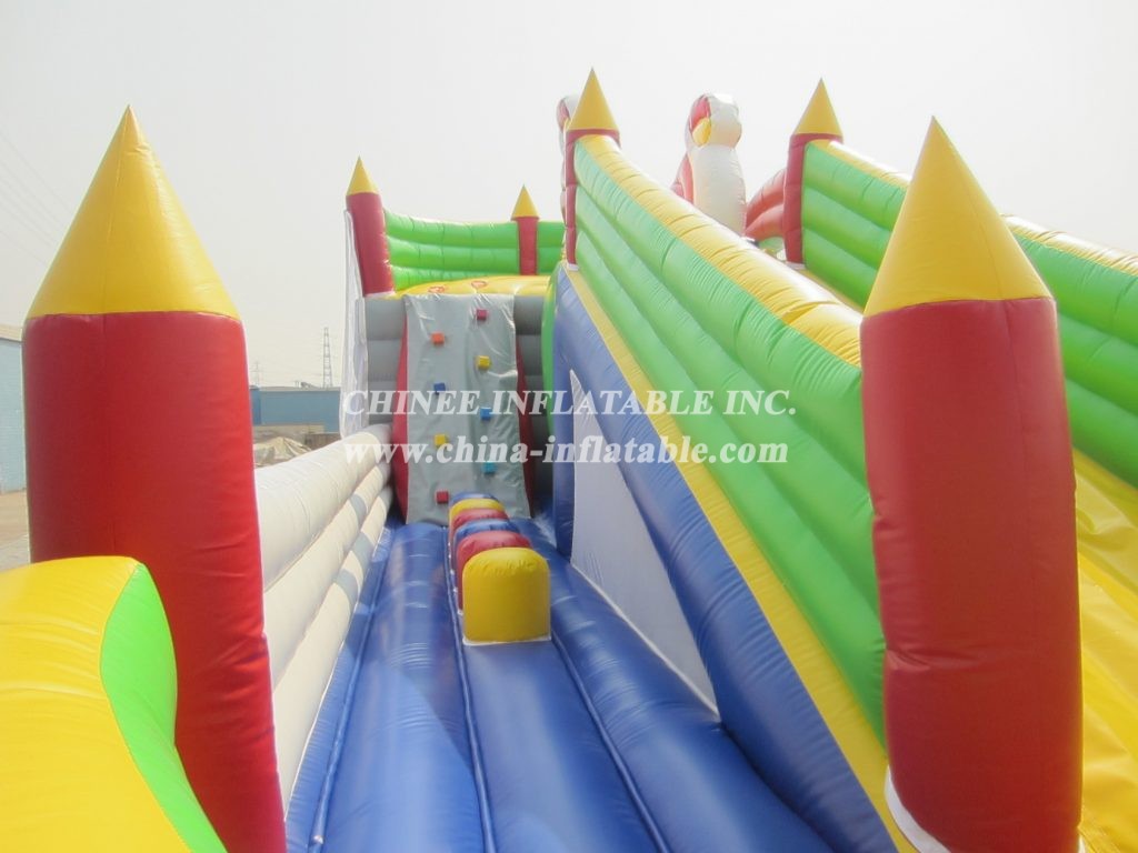 T7-419 Inflatable Castle Obstacles Courses