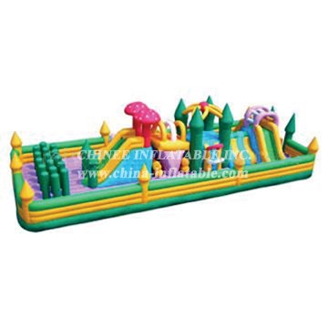 T7-181 Jungle Theme Inflatable Obstacles Courses