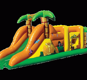 T7-364 Jungle Theme Inflatable Obstacles Courses