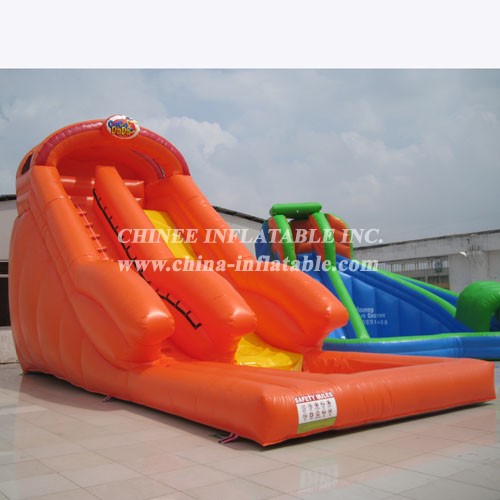 T8-1340 Orange Inflatable Water Slide