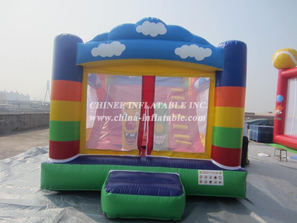 T8-1421 Rainbow Theme Inflatable Slide