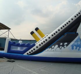 T8-176 Titanic Ship Inflatable Dry Slide