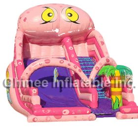 T8-245 Pink Owl Jungle Themed Inflatable Slide