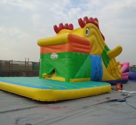 T8-262 Cartoon Inflatable Slide Giant Kid Game Slide