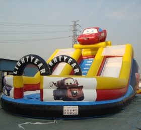 T8-347 Cars Inflatable Slide
