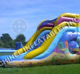 T8-635 Undersea World Inflatable Dry Slide
