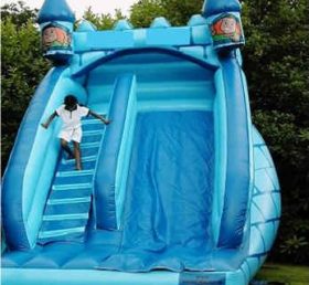 T8-657 Blue Inflatable Castle Slide