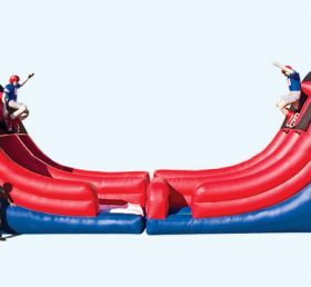 T8-702 Happy Face Double Inflatable Dry Slide